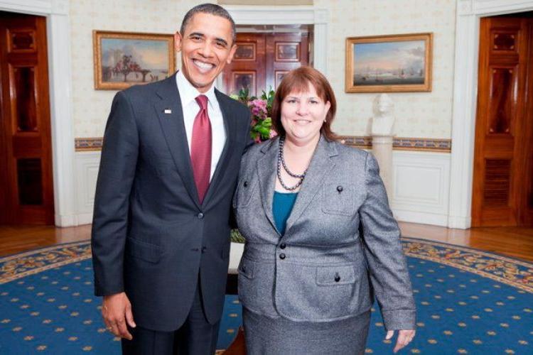 Lisa Vickers and President Obama