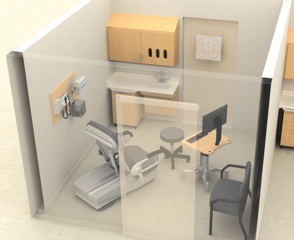 Exam room rendering